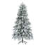 Arbre de Noël articulé artificiel pré-éclairé enneigé avec 300 lumières DEL multicolores, 8 modes de clignotement et 790 pointes de branches de neige-1899735367