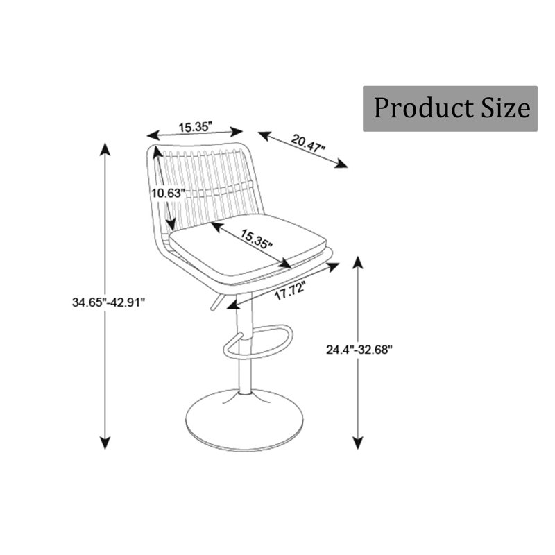 Tabouret de comptoir Cherill