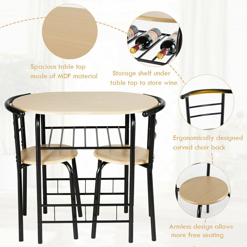 Symple Stuff 3 - Piece Dining Set & Reviews | Wayfair