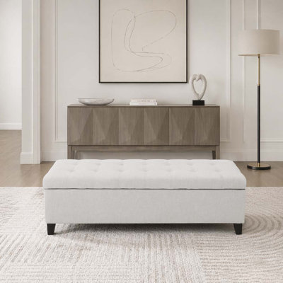 Upholstered Storage Ottoman Bench