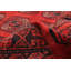 Tapis rouge Baluch unique fait à la main 3 pi 7 po x 6 pi 10 po One Of Kind