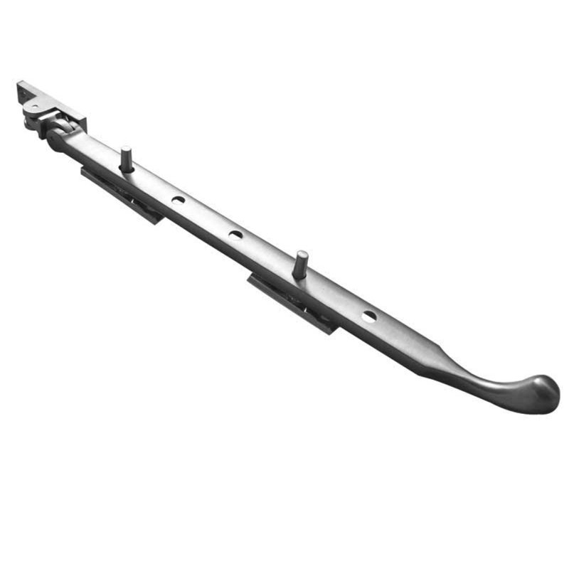 Brossard Bulb End Stay Door Accessory, Satin Chrome, 1.6cm H x 25cm W x 1.7cm D