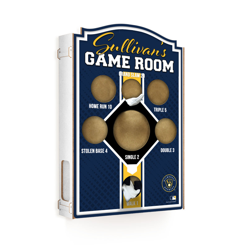 Personalized Brightline Bean Bag Toss, Brewers, Yes