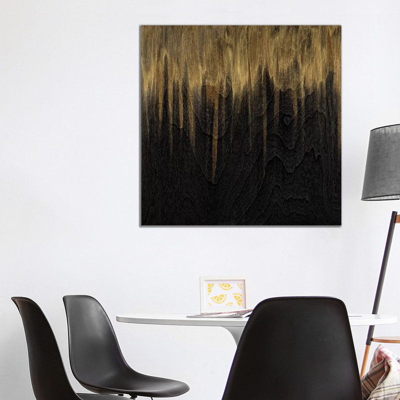 Gold Untitled by Corrie LaVelle - 1 Piece Wrapped Canvas Wall Art, 30.48 cm H x 30.48 cm W