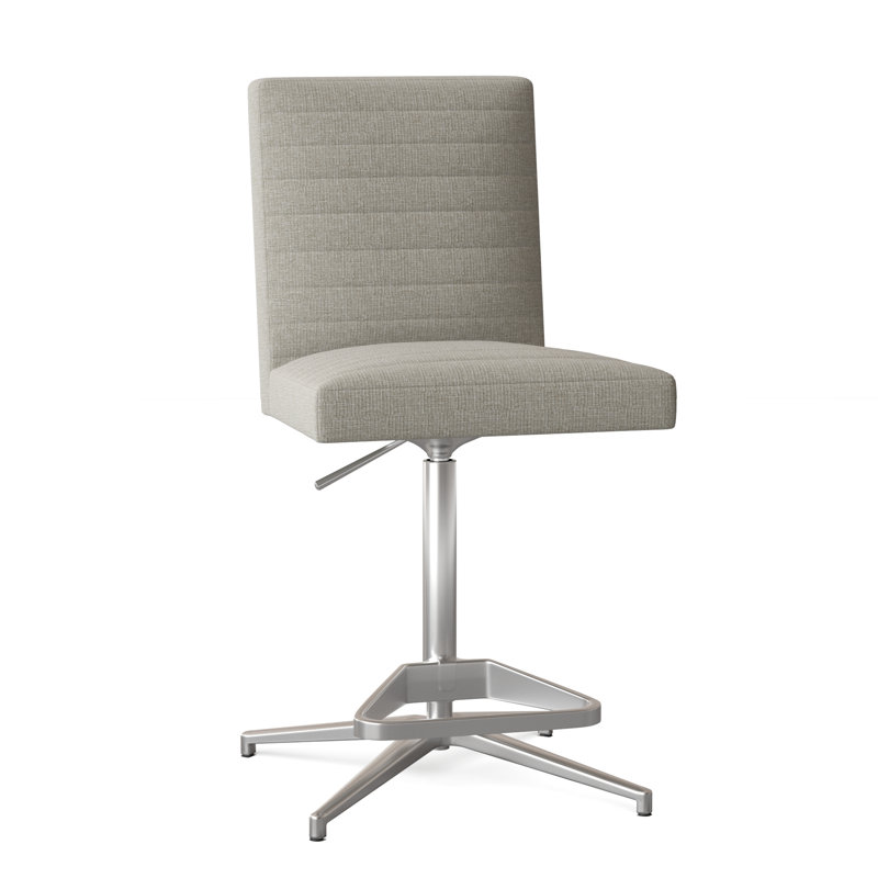 Uma Upholstered Adjustable Height Counter Stool with Metal Frame, 9106 Cream