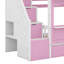 Lit superposé simple au-dessus de simple, lit superposé château avec 2 tiroirs, 3 tablettes et glissade, lit superposé en bois massif-1716009920-1716009935