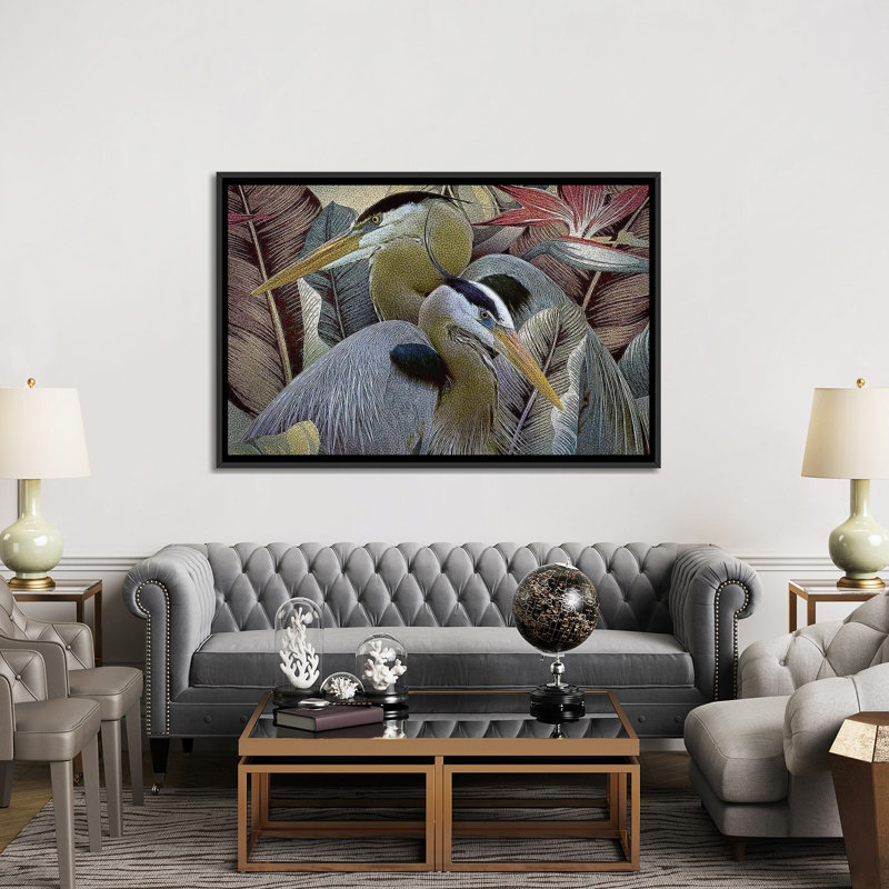 « two to tango », reproduction d’impression sur toile tendue, H 18 po x l 26 po x P 1,5 po, Toile avec cadre noir