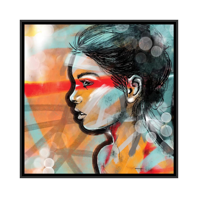 « nouvelle-piquement », reproduction sur toile, H 18 po x l 18 po x P 1,5 po, Toile avec cadre noir, Pas de tapis