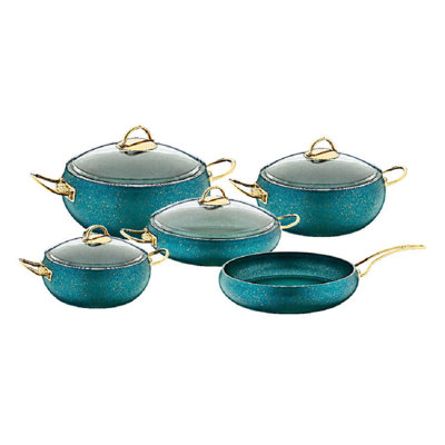 Mimi 9 - Piece Non-Stick Stoneware Cookware Set