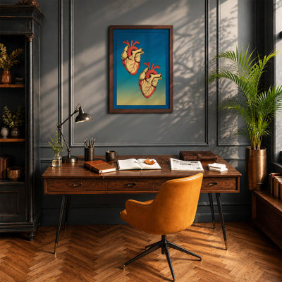 Anatomical Hearts Modern - Framed Print