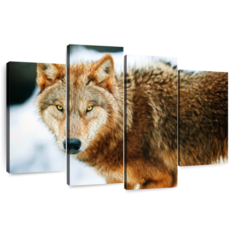 Brampt Brown Wolf, 42" H x 68" W