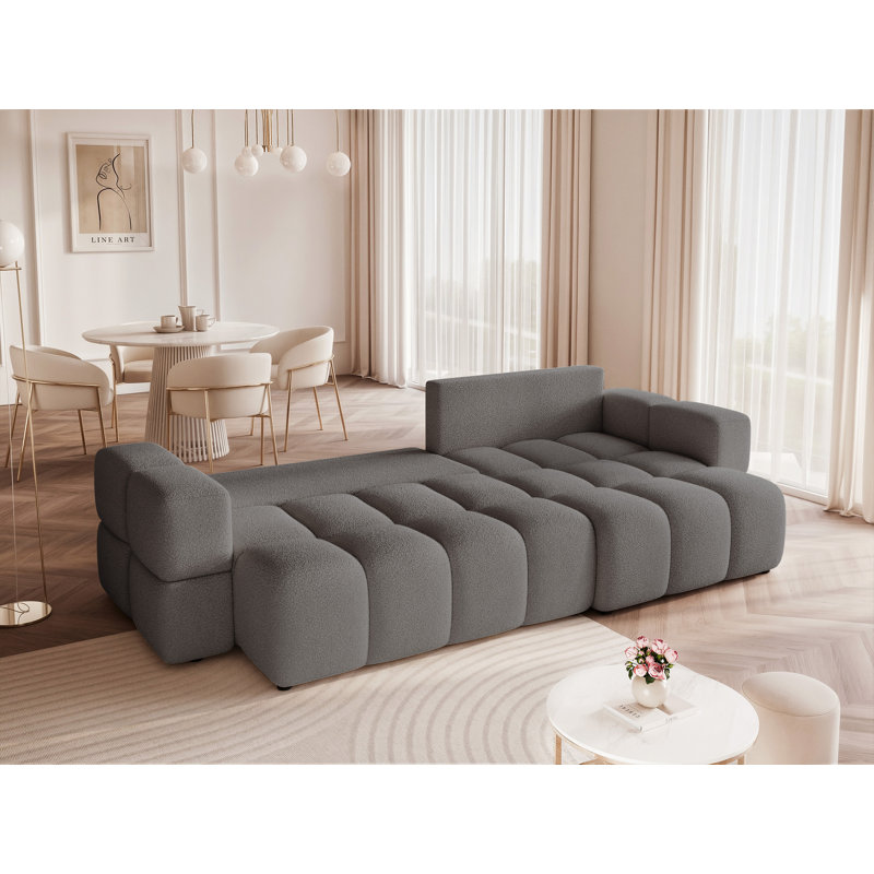 4 Seater Sofa Bed, Dark Grey