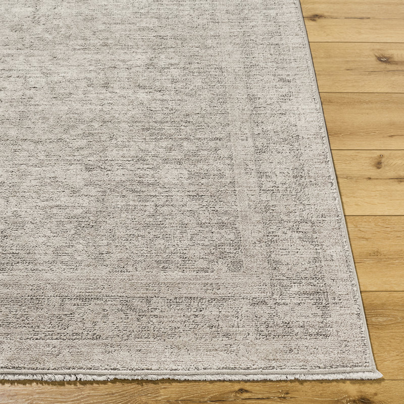 Galey Alix x Livabliss Maria Elena V-Vintage Ivory Brown Traditional Vintage Boho Fringe Living Dining Bedroom Rug
