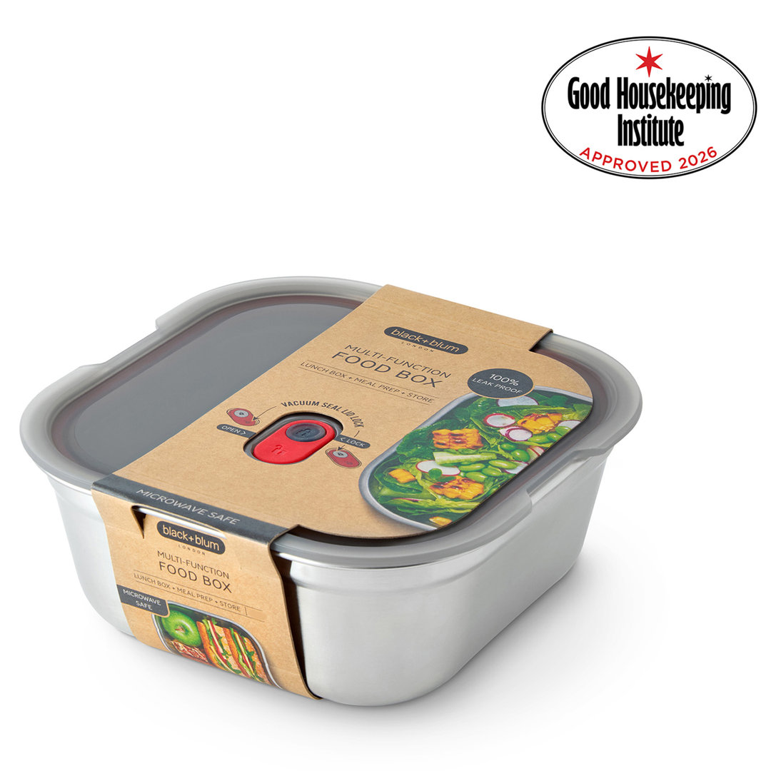 Black+Blum Stainless Steel Rectangular Food Box Large - Grey