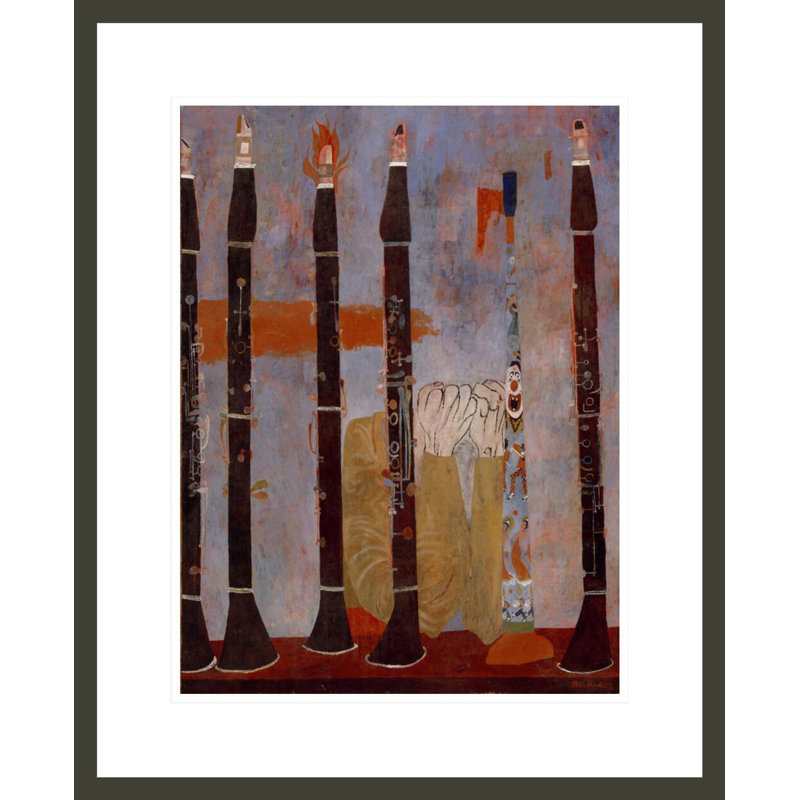 «Composition for Clarinets and Tin Horn» par Ben Shahn - Impression giclée encadrée, H 21,75 po x l 17,71 po