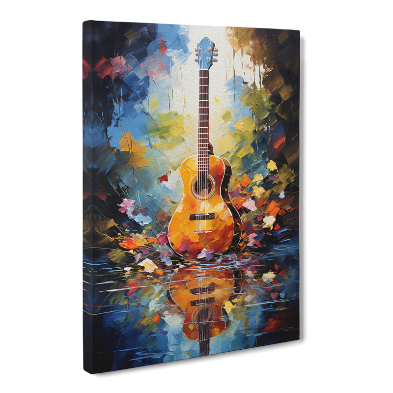Guitar Impressionism - Wrapped Canvas, 50cm H x 35cm W x 3cm D