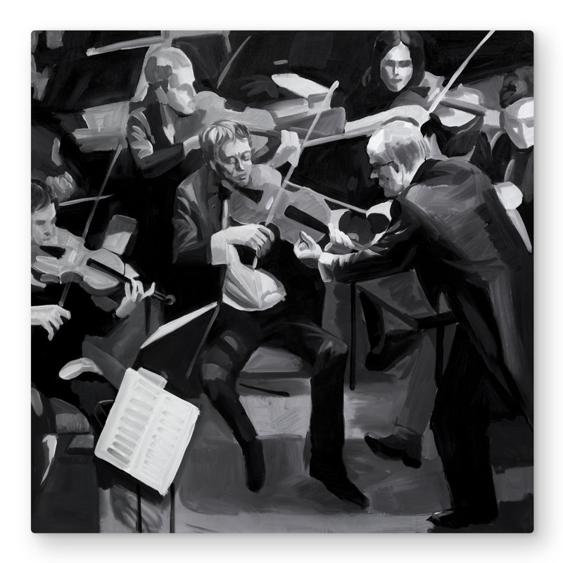 Symphony Orchestra Performing - Black Contemporary Metal Print