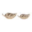Ensemble de 2 vases élégants à motif de feuilles de couleur dorée Sagebrook Home, idéal pour les amateurs de décoration intérieure, ajout de pièce maîtresse chic.