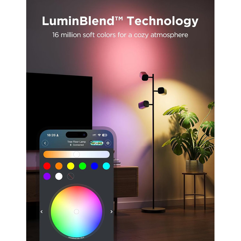 Lampe sur pied arbre compatible avec la matière