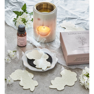Peach Blossom Paper Incense Set Of 10 Beige Everyday