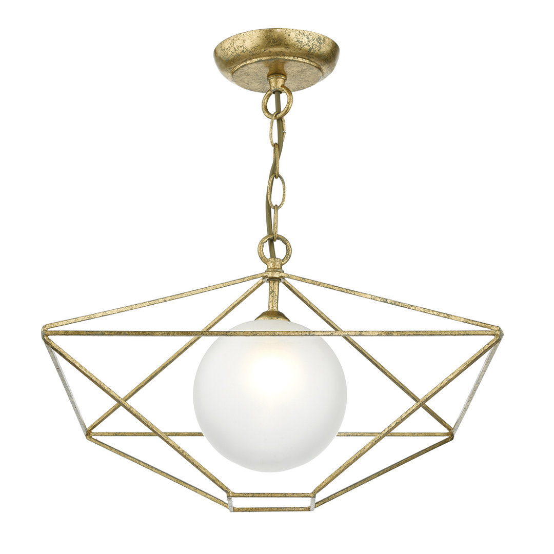 Macy 1 - Light Gold Geometric Pendant