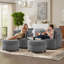Chaise pivotante à 360 ° avec repose-pieds-1795087431