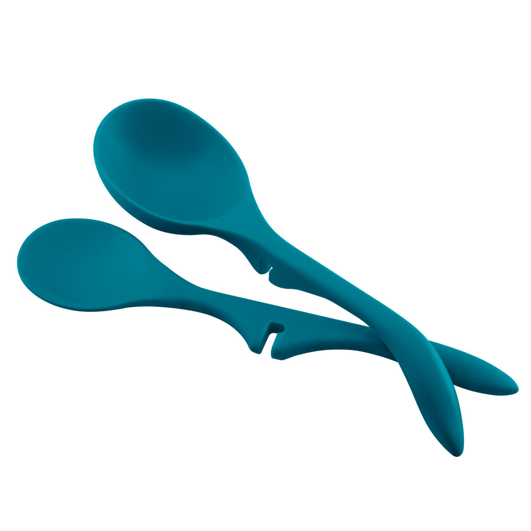 Rachael Ray Kitchen Tools and Gadgets Nonstick Lazy Spoon and Ladle Set, 2-Piece Rachael Ray Color: Teal