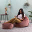 Kingston Velvet Bean Bag and Square Footstool-73150647