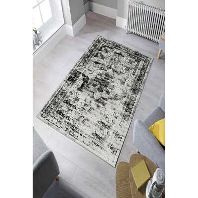 Eco-Friendly Area Rug (5.9 x 9.2 ft), 100% Polyester, 650 g/m² | Antibacterial, Non-Slip PVC Dot Underside, 0.2 in Pile Height | Machine Washable, Digital Print Design for Modern Home Décor, Durable & Easy Care