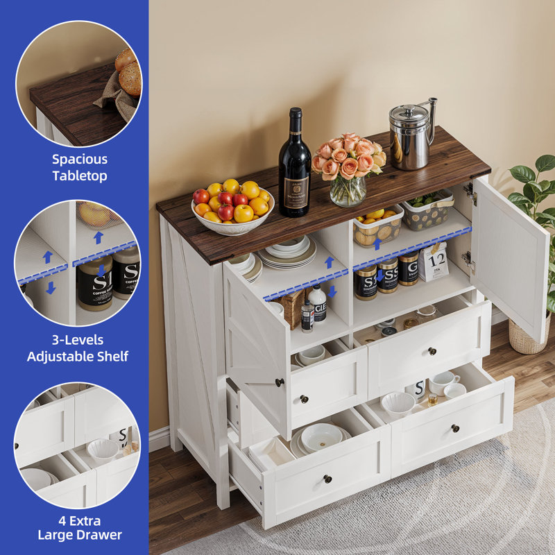 Sardil 37.4'' W 4 - Drawer Dresser