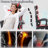 Reclining Ergonomic Faux Leather Swiveling PC & Racing Game Chair with Footrest-97820963-102871747