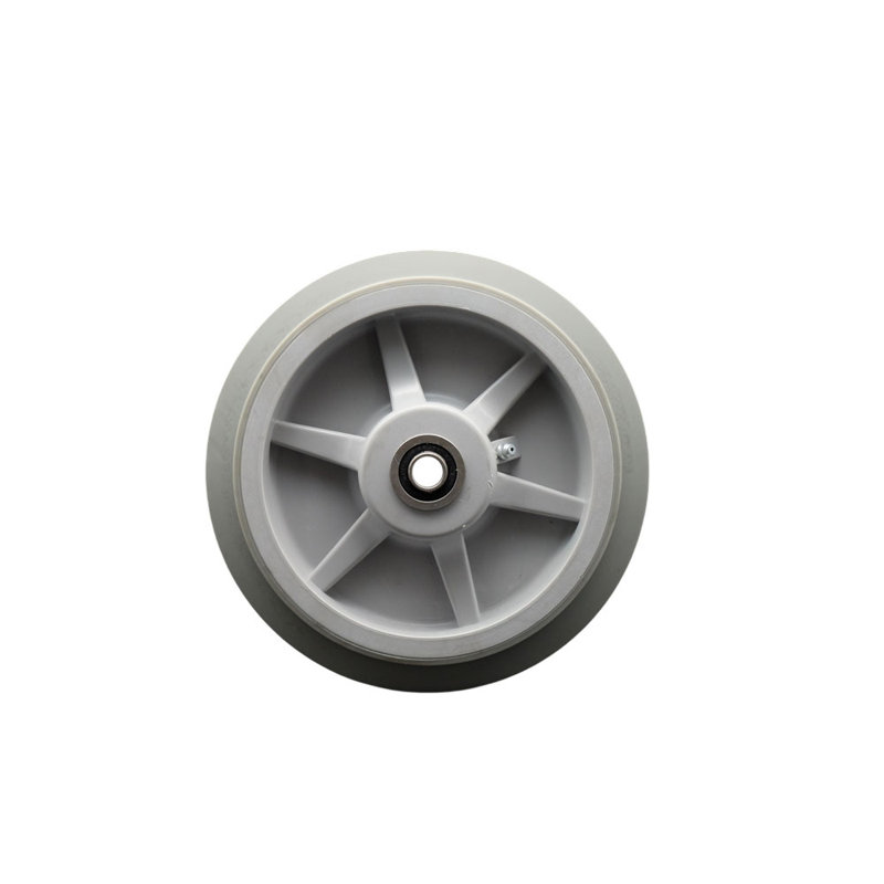 SCC-8" Thermoplastic Rubber Flat Tread Wheel Only w/Ball Bearing-600 lbs Cpty