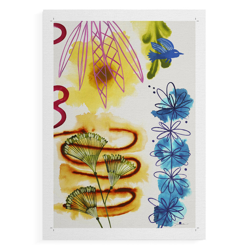 Flower Power I - Impression sur toile seulement - NON-CADRE