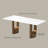 Modern Rectangular Sintered Stone Dining Table With Double Pedestal Base-554995488-554995490