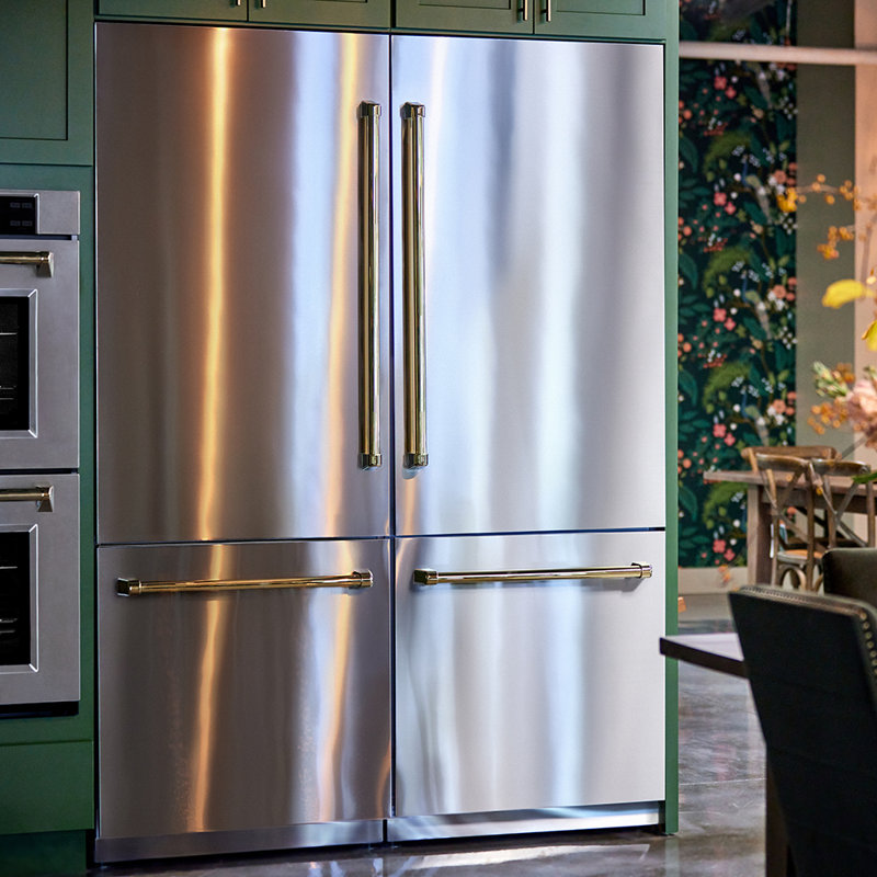 ZLINE 60" Autograph Edition 32.2 cu. ft. Built-in 4-Door French Door Refrigerator, Gold, Stainless Steel