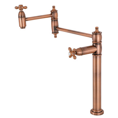 Kingston Brass Restoration Two-Handle 1-Hole Deck Mount Pot Filler Faucet