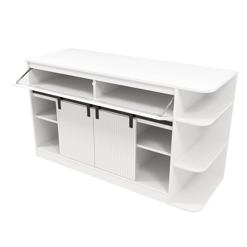 Aquarium Stand with Sliding Doors (White)