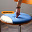 Ensemble de 2 chaises d'appoint 16,14 po à dossier uni orange