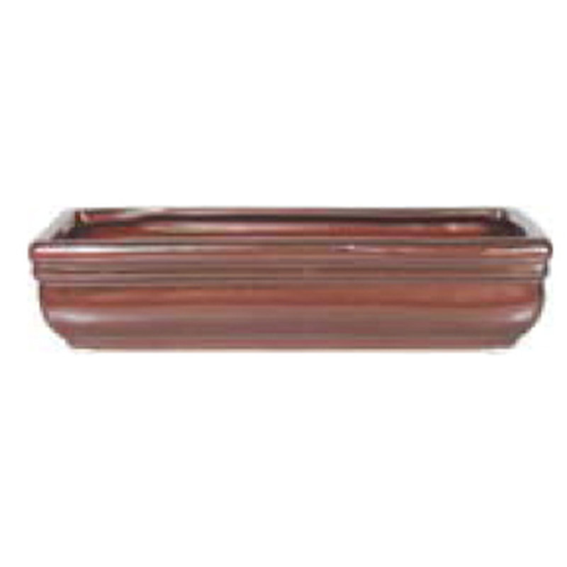 Soucoupe rectangulaire en céramique leonville, H 2 po x l 10 po x P 5 po, Bourgogne