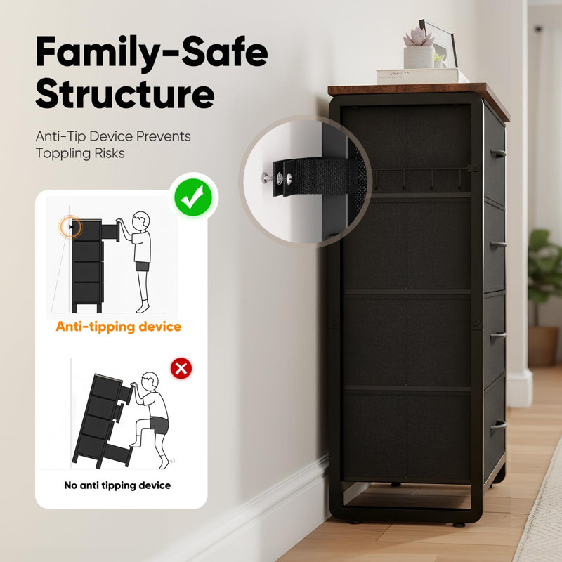 Chest of Drawers, Black