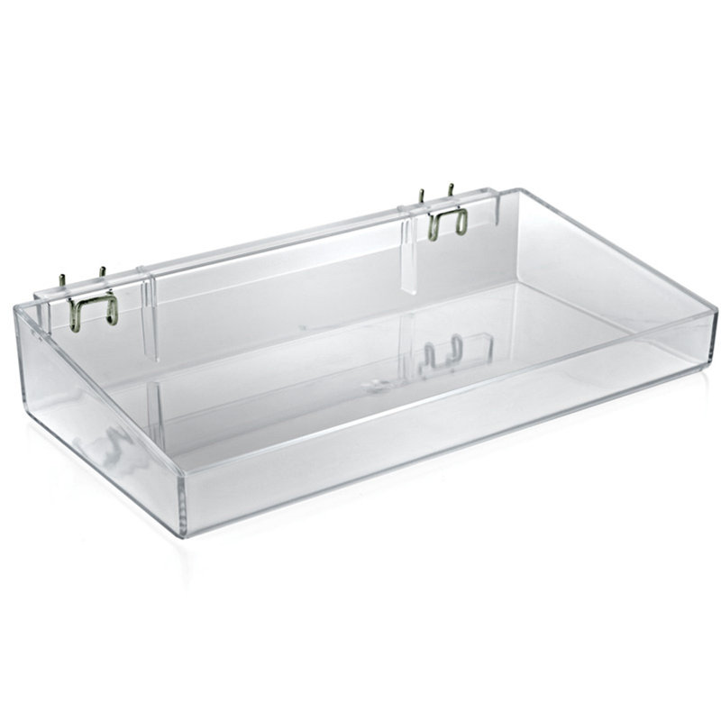 16" W Open Tray for Pegboard or Slatwall, 2-Pack