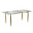 Rectangular Glass Top with Steel Base Dining Table-1489689872-1489689873
