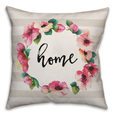Home Appliqued Throw Pillow