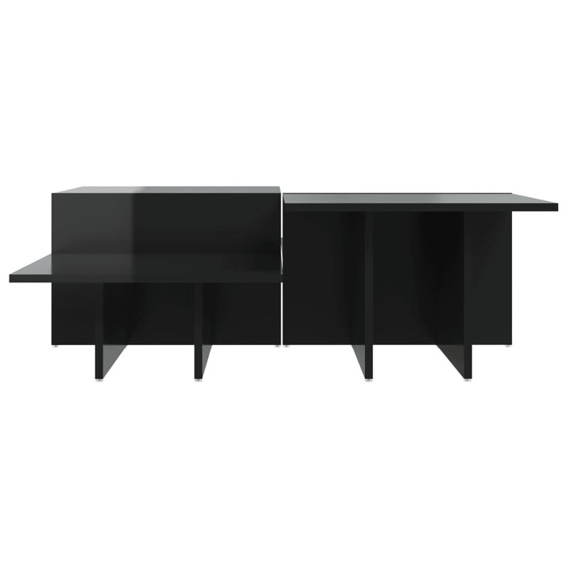 Cunegunda Abstract Coffee Table, Hight Gloss Black
