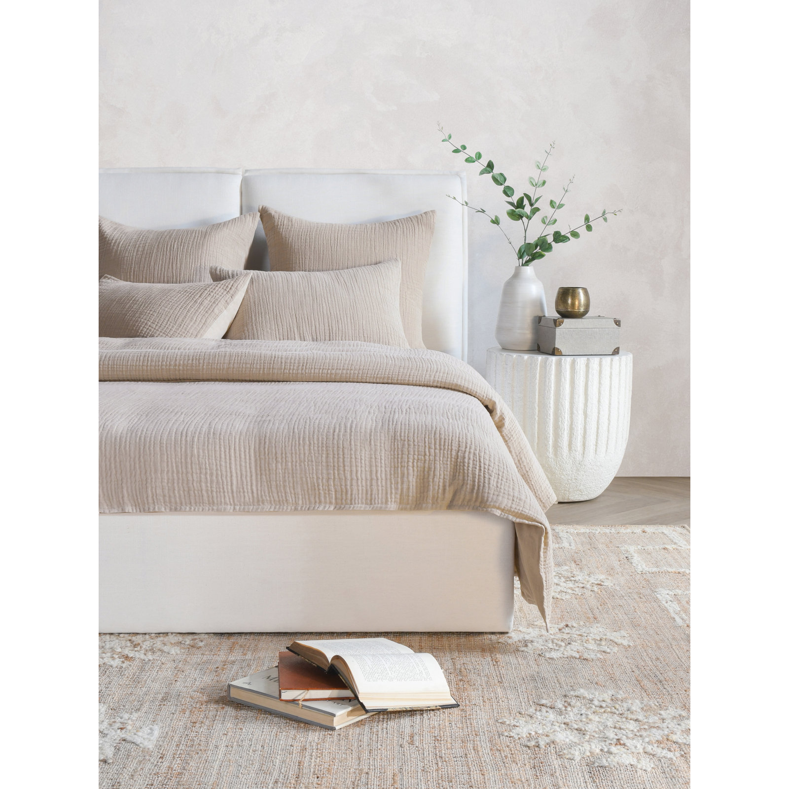 Daila Duvet Cover Set, King Duvet, Brown