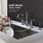 Bridge Dual Handles Kitchen Faucet With Pull-Out Side Spray-118350831