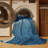 Machine Washable Outhe Modern Rustic Vintage Look Rug in Blue – SkyBlue Binding-196875357
