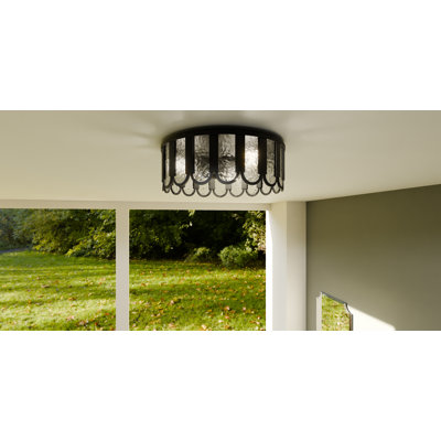 Betrice 3-Light Matte Black Flush Mount
