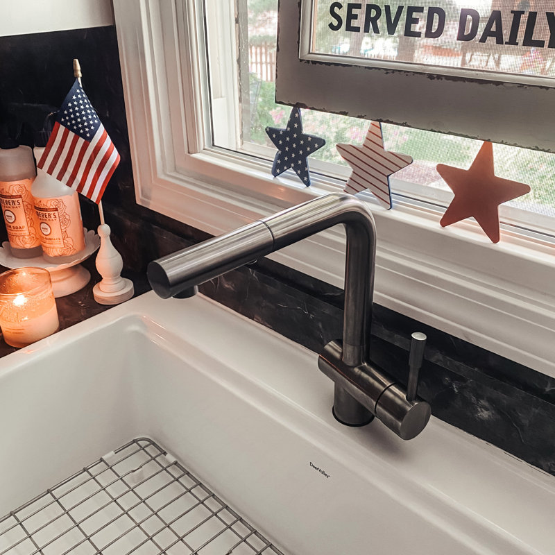 Lulani Nassau Pull Out Kitchen Faucet, Gun Metal