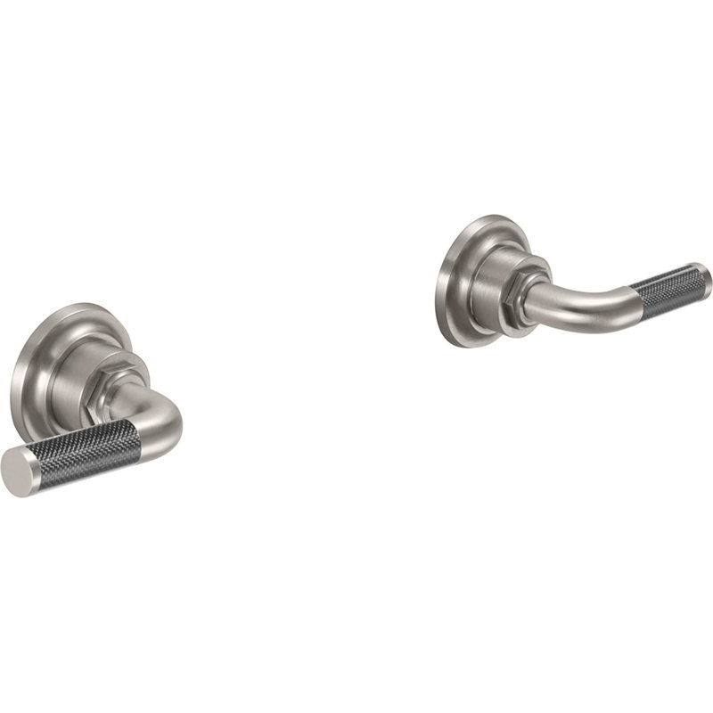 Descanso 2 - Handle Tub and Shower Trim Only - Carbon Fiber Handle, Satin Nickel